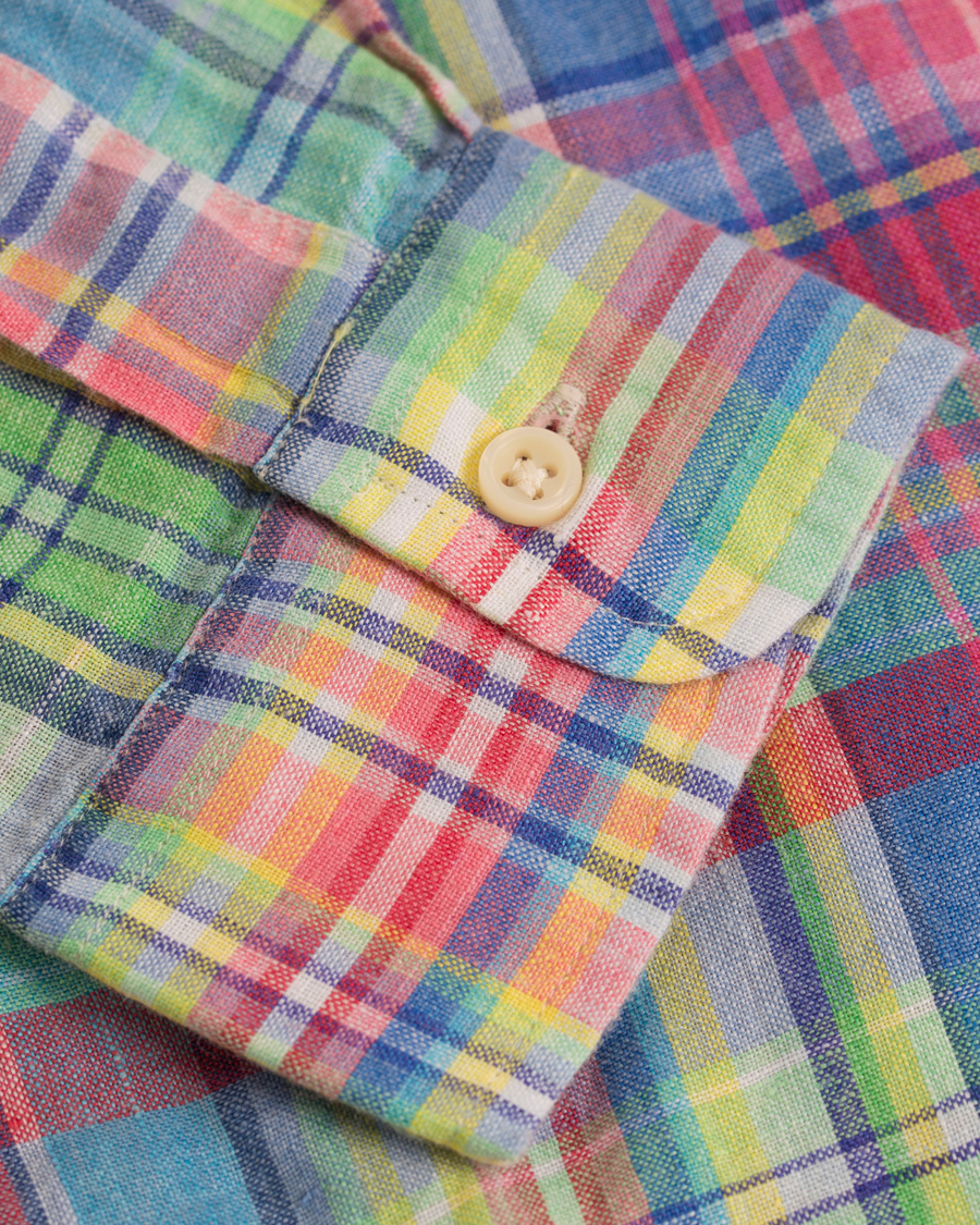 Heren | Overhemden | Polo Ralph Lauren | Slim Fit Linen Check Shirt Chroma Blue