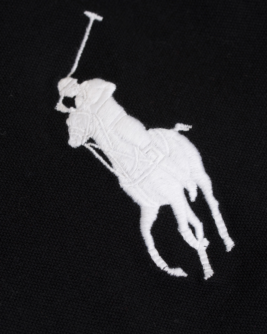 Heren | Polo's | Polo Ralph Lauren | Custom Fit Big Pony Diagonal Stripe Polo Black/White