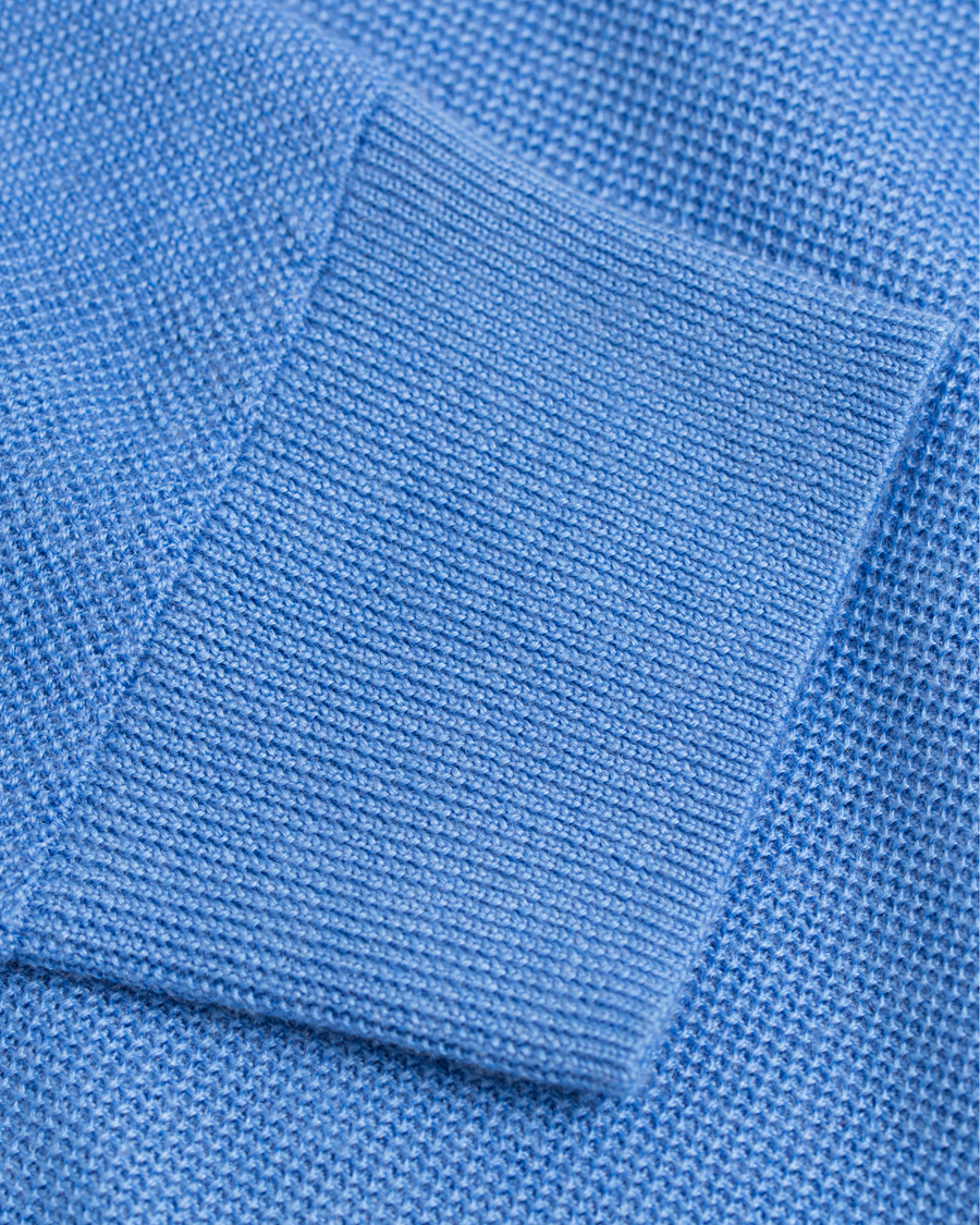 Heren | Truien | Polo Ralph Lauren | Cotton/Silk/Cashmere Half Zip Honeycomb Aerial Blue