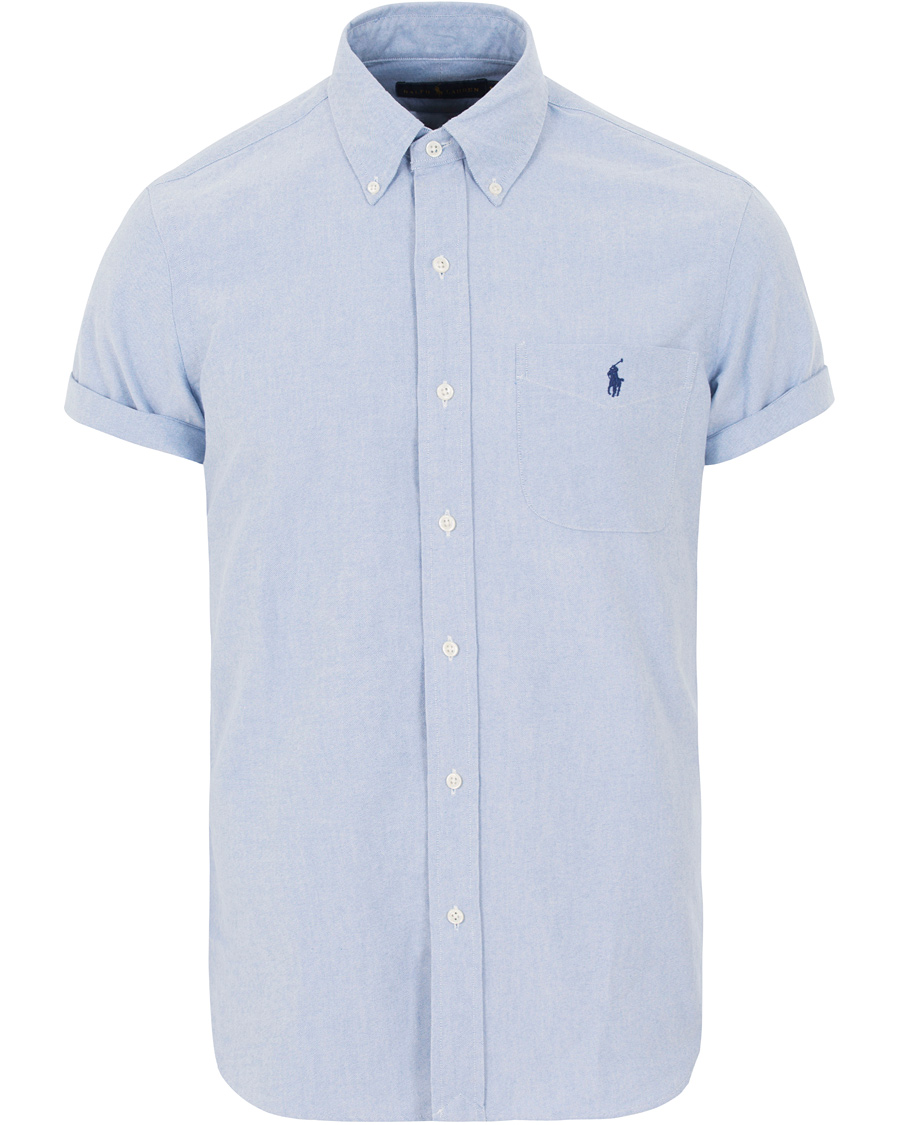 Homme | Chemises | Polo Ralph Lauren | Core Fit Oxford Short Sleeve Shirt Blue