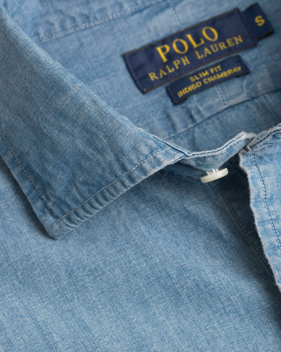 Homme | Chemises | Polo Ralph Lauren | Slim Fit Chambray Shirt Indigo