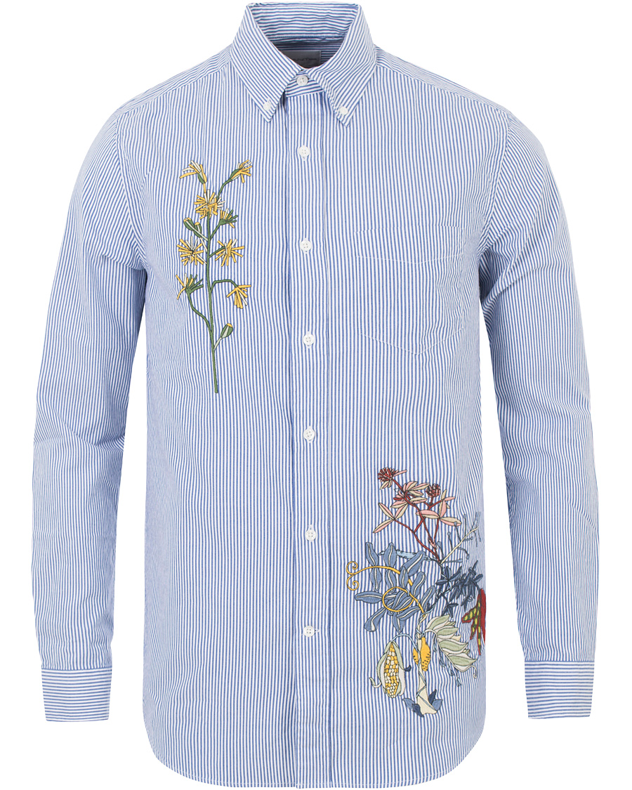 Homme | Chemises | GANT Rugger | Dreamy Oxford Embroidery Banker Loose Fit Shirt Crispy Blue