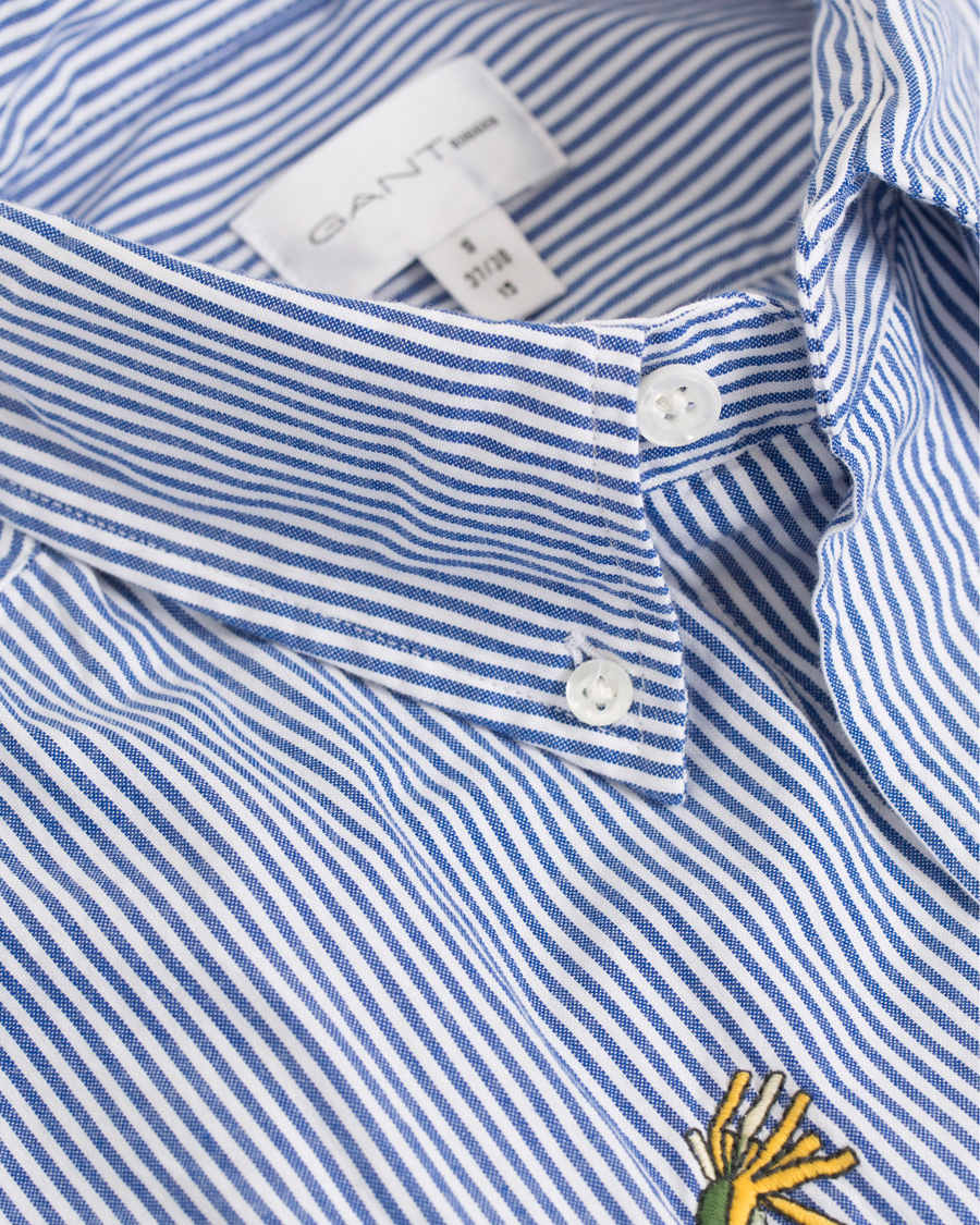 Homme | Chemises | GANT Rugger | Dreamy Oxford Embroidery Banker Loose Fit Shirt Crispy Blue