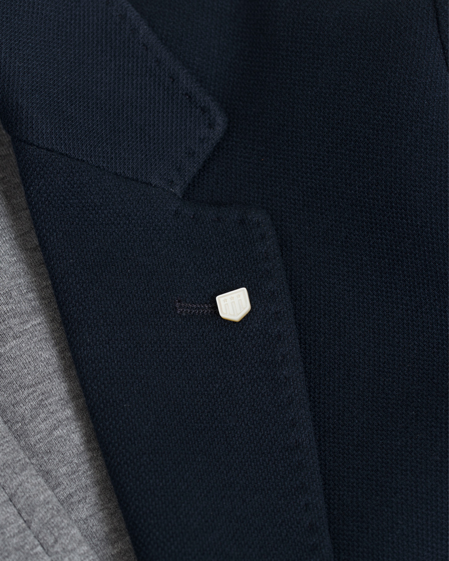 Heren | Blazers | GANT | Weekender Fit Cotton Pique Blazer Navy