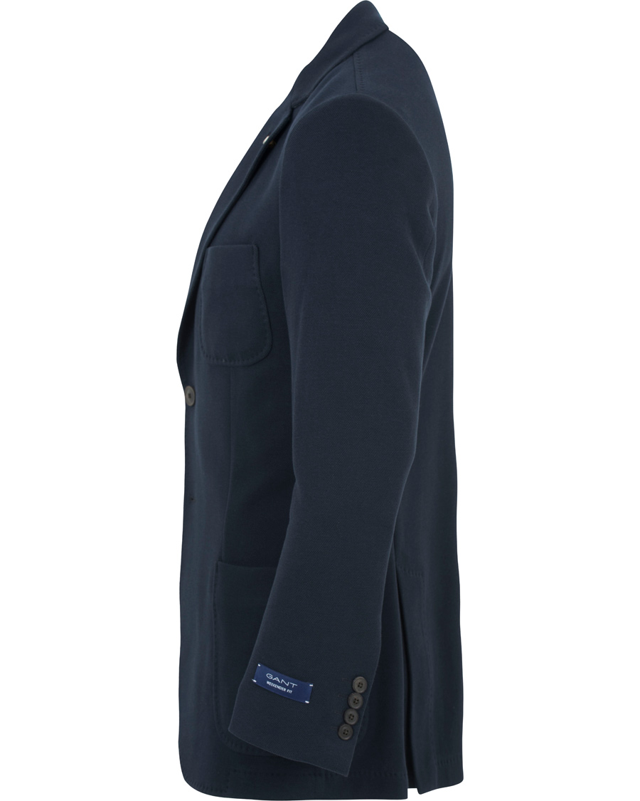 Heren | Blazers | GANT | Weekender Fit Cotton Pique Blazer Navy