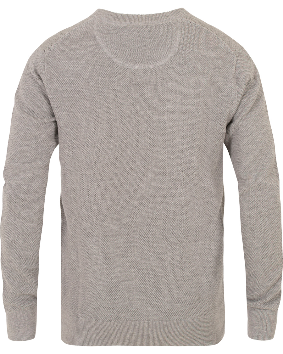 Homme | Pulls Et Tricots | GANT | Cotton Pique Crew Neck Grey Melange