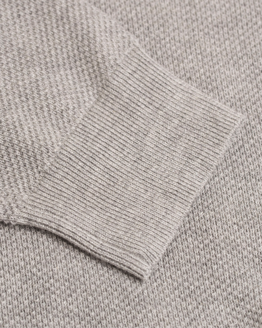 Homme | Pulls Et Tricots | GANT | Cotton Pique Crew Neck Grey Melange