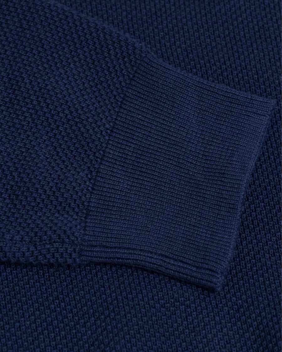 Homme | Pulls Et Tricots | GANT | Cotton Pique Crew Neck Blue