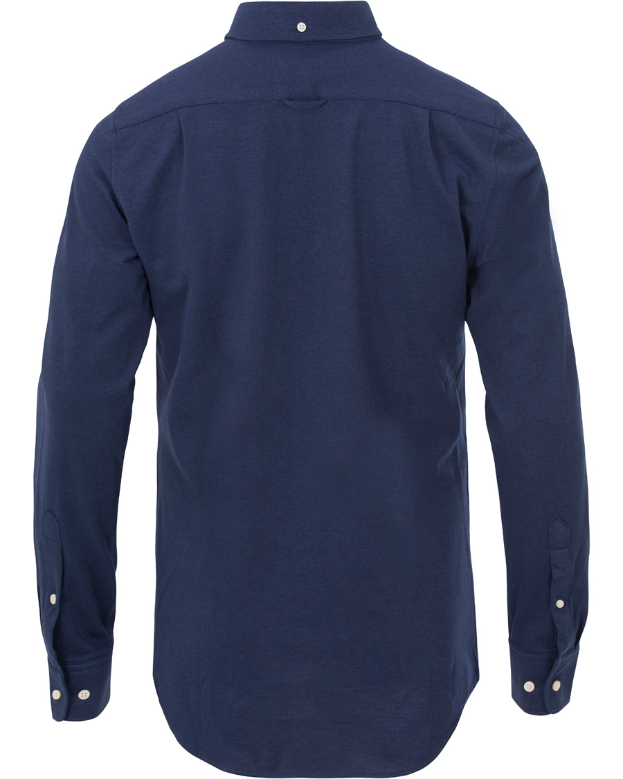 Heren | Overhemden | GANT | Fitted Body Tech Prep Pique Shirt Navy