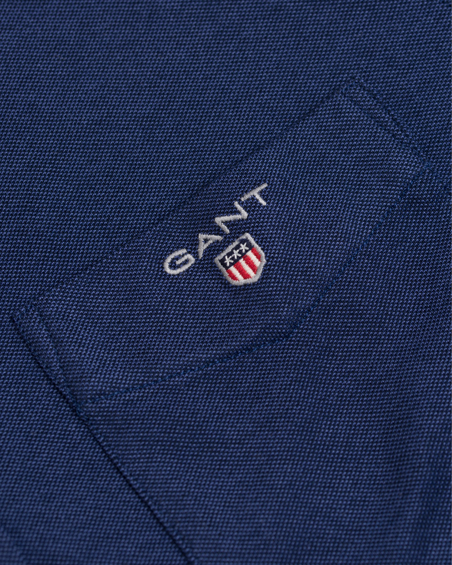 Heren | Overhemden | GANT | Fitted Body Tech Prep Pique Shirt Navy