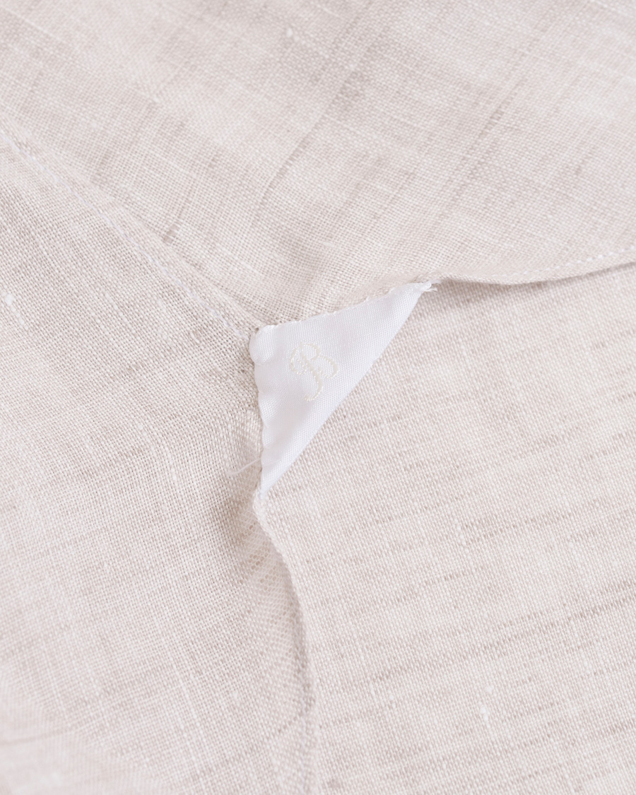 Homme | Chemises | Barba Napoli | Slim Fit Linen Shirt Beige