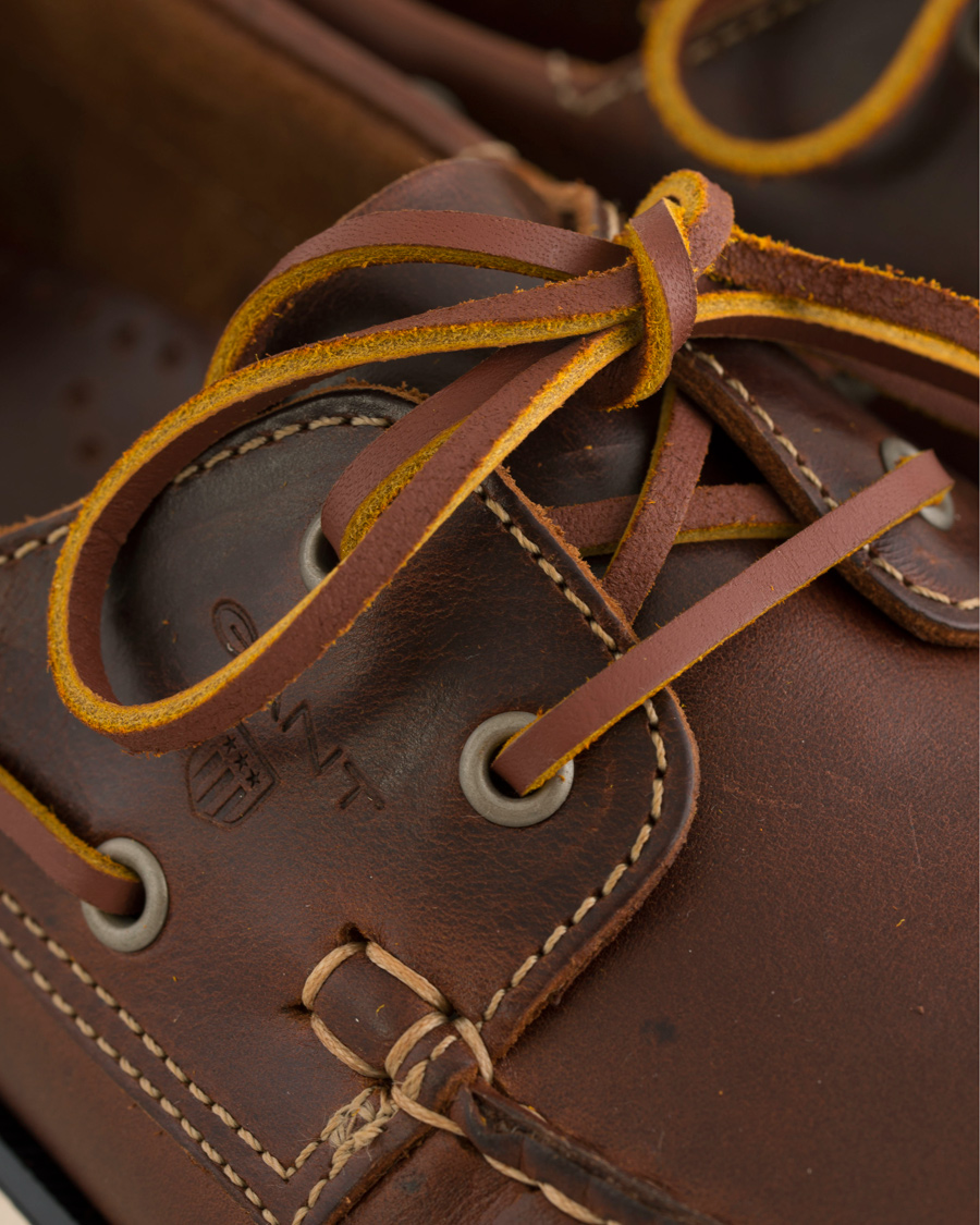 Homme | GANT Prince Leather Boat Shoe Cognac | GANT | Prince Leather Boat Shoe Cognac