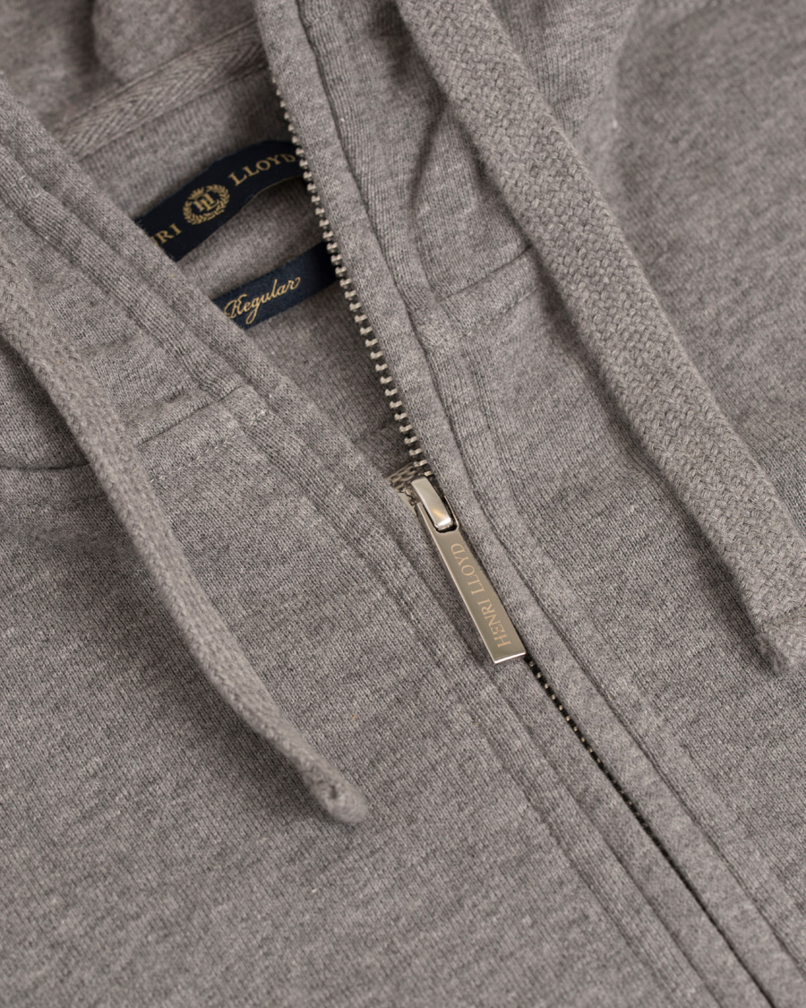 Homme | Pulls Et Tricots | Henri-Lloyd | Henri Lloyd Bredgar Full Zip Hoodie Grey Marl