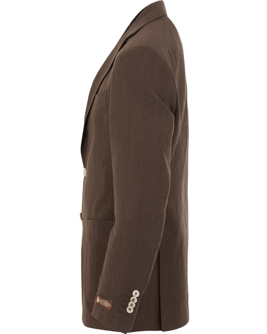 Homme | Blazers | Morris Heritage | Frank Oxford Linen/Cotton Blazer Brown