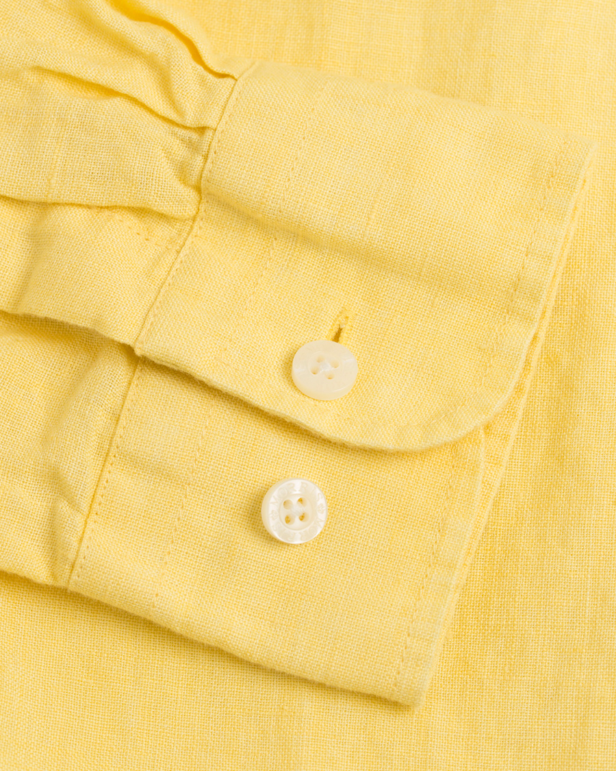 Homme | Chemises | Morris | Douglas Linen Shirt Yellow