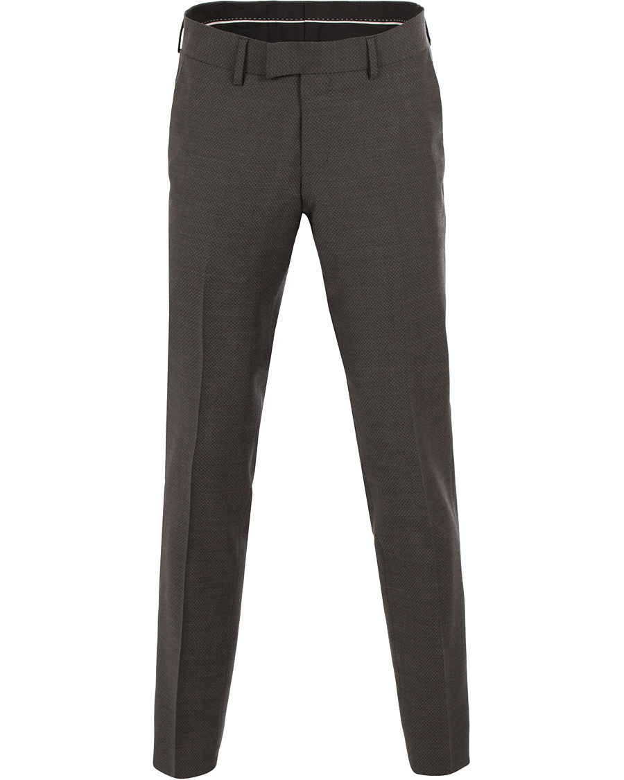 Homme | Pantalons | Tiger of Sweden | Gordon Wool Structure Trousers Dark Grey