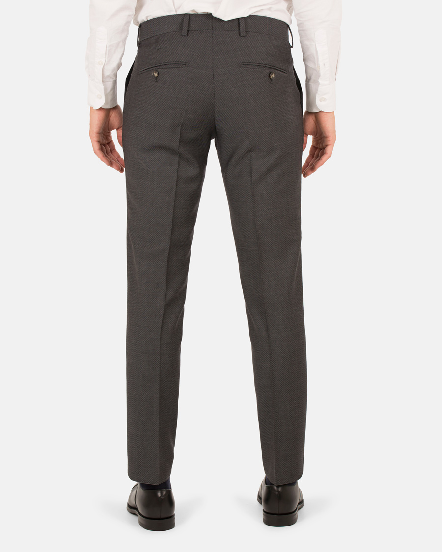 Homme | Pantalons | Tiger of Sweden | Gordon Wool Structure Trousers Dark Grey