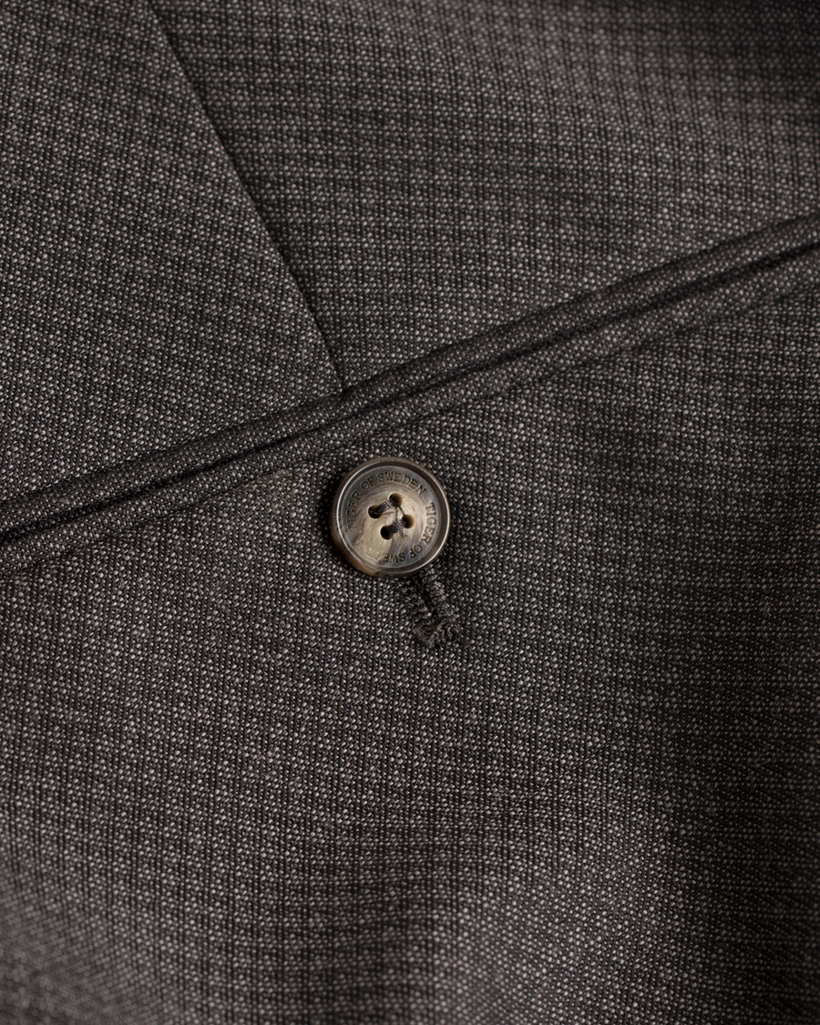 Homme | Pantalons | Tiger of Sweden | Gordon Wool Structure Trousers Dark Grey