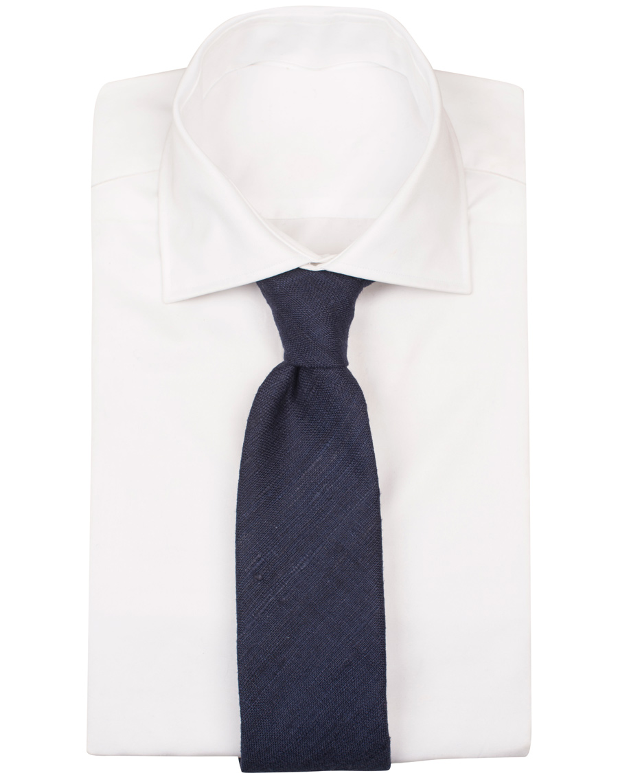 Homme | Drake's Silk Plain 8 cm Tie Navy | Drake's | Silk Plain 8 cm Tie Navy