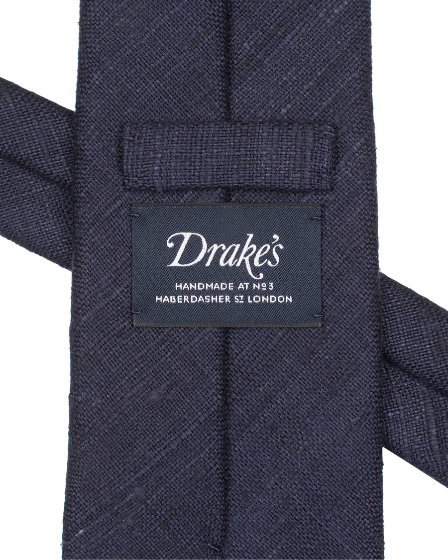 Homme | Drake's Silk Plain 8 cm Tie Navy | Drake's | Silk Plain 8 cm Tie Navy