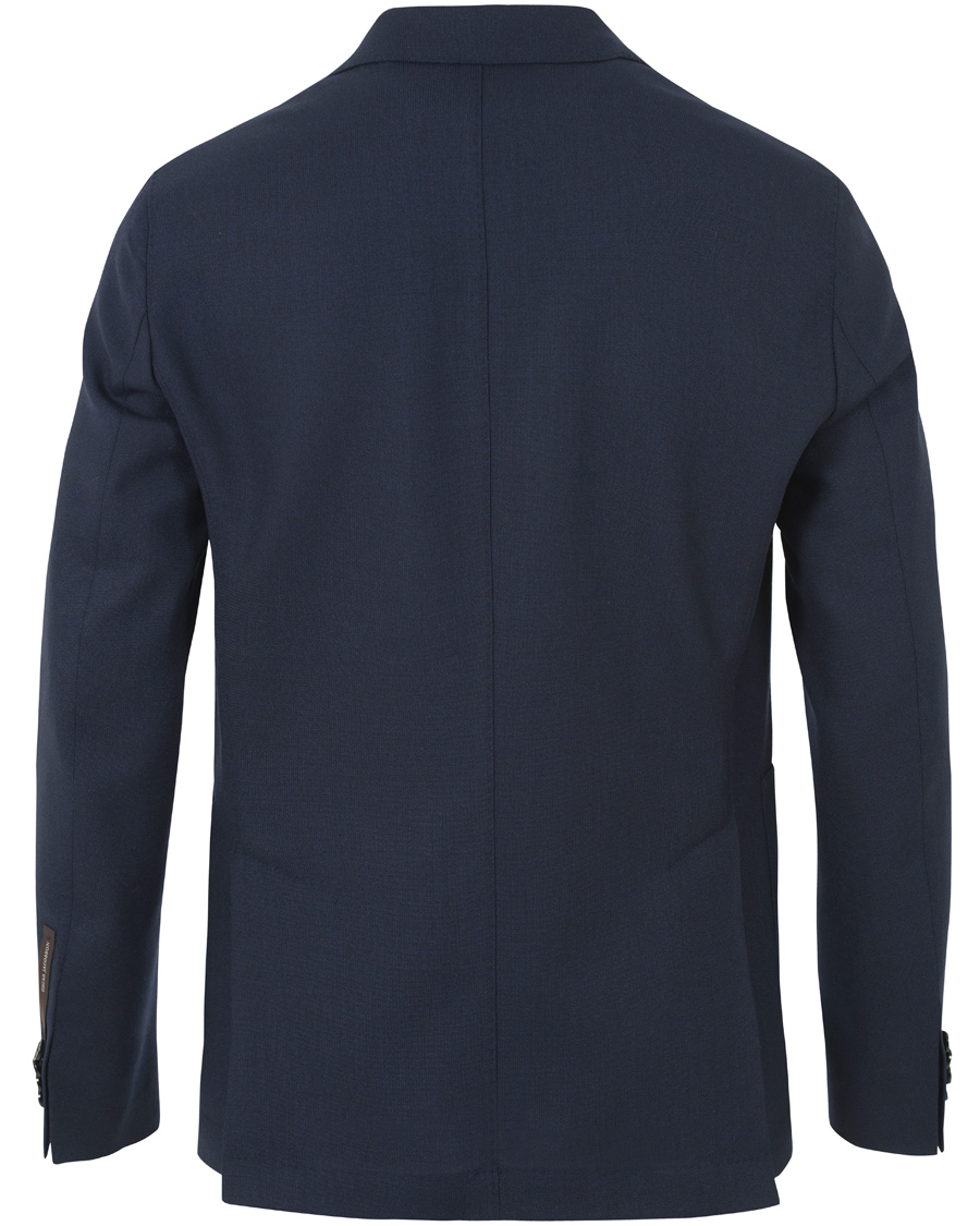 Homme | Blazers | Oscar Jacobson | Epic Jersey Unconstucted Wool Stretch Blazer Navy