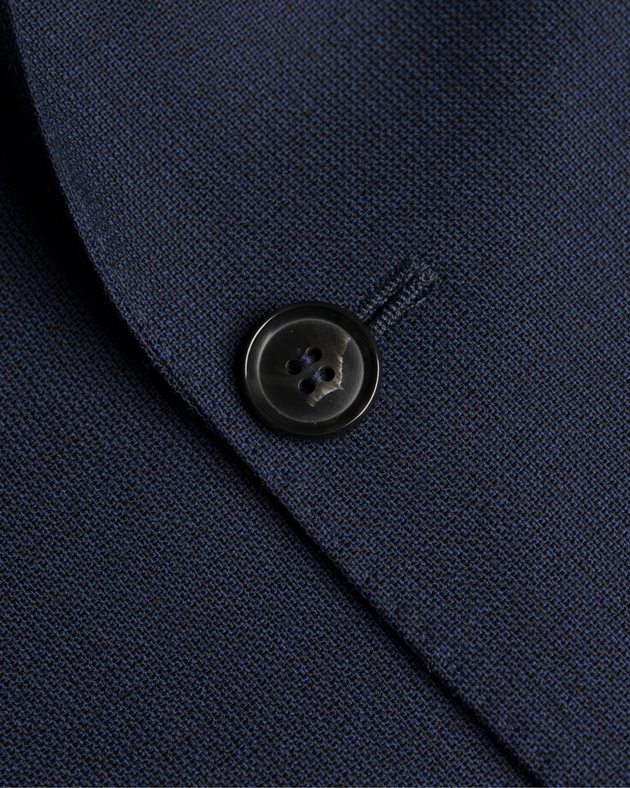 Homme | Blazers | Oscar Jacobson | Epic Jersey Unconstucted Wool Stretch Blazer Navy