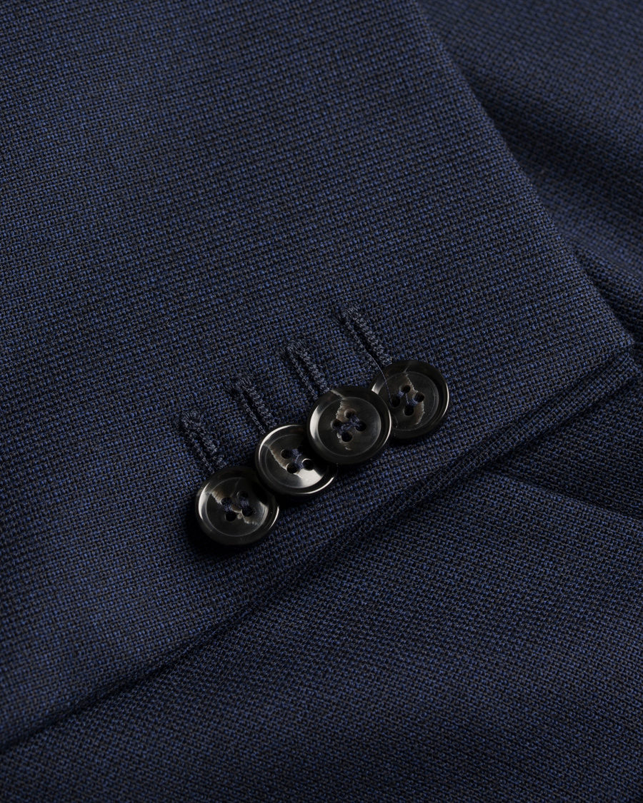 Homme | Blazers | Oscar Jacobson | Epic Jersey Unconstucted Wool Stretch Blazer Navy