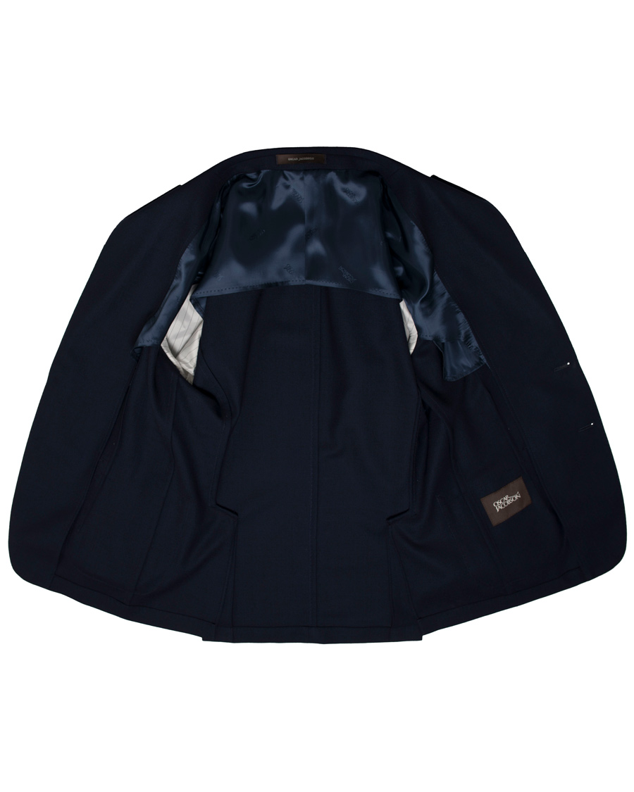 Homme | Blazers | Oscar Jacobson | Epic Jersey Unconstucted Wool Stretch Blazer Navy