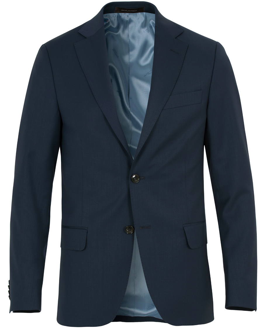 Homme | Costumes | Oscar Jacobson | Edmund Wool Stretch Suit Blue