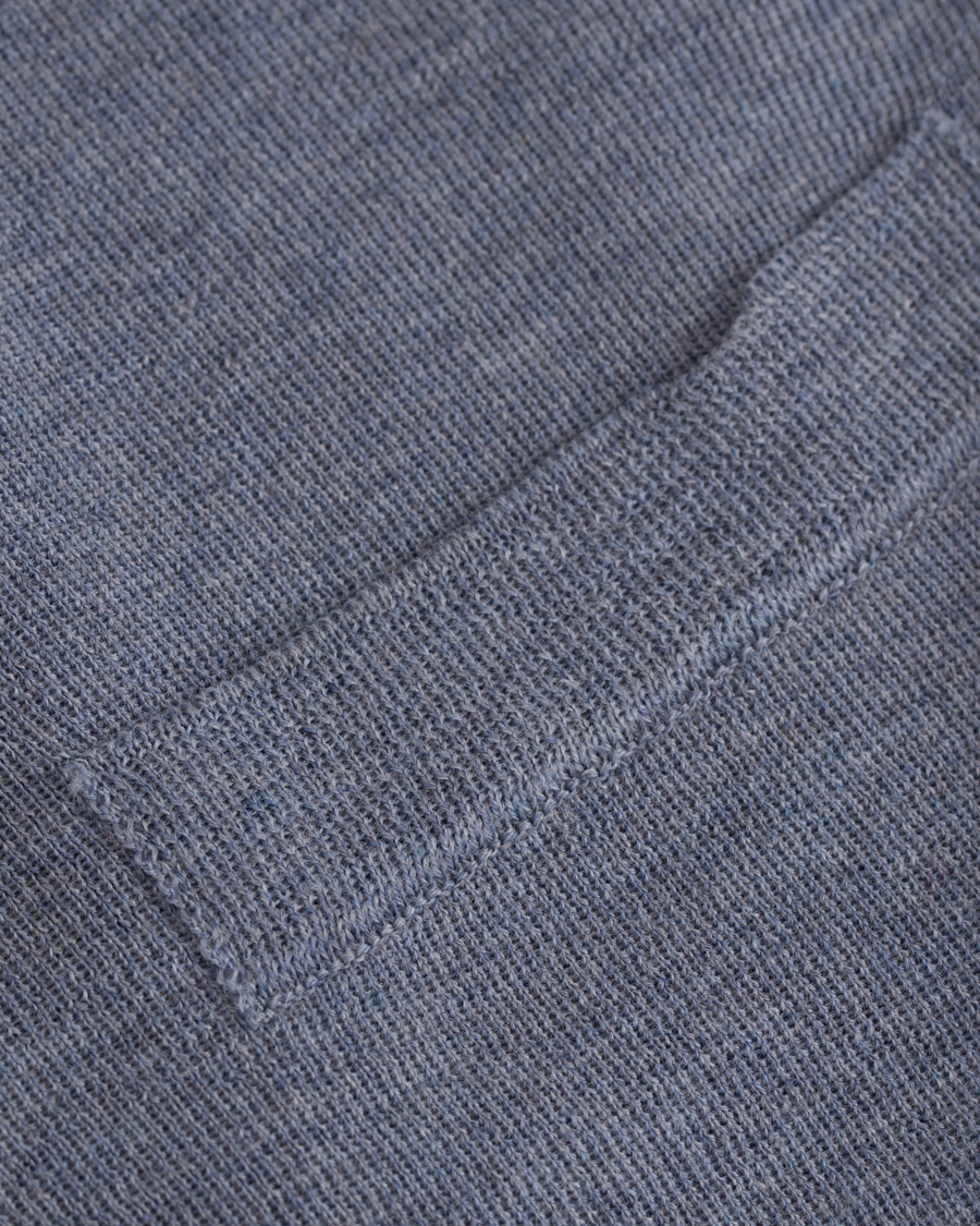 Homme | Pulls Et Tricots | Oscar Jacobson | Tailor Extrafine Merino Wool Waistcoat Blue Melange