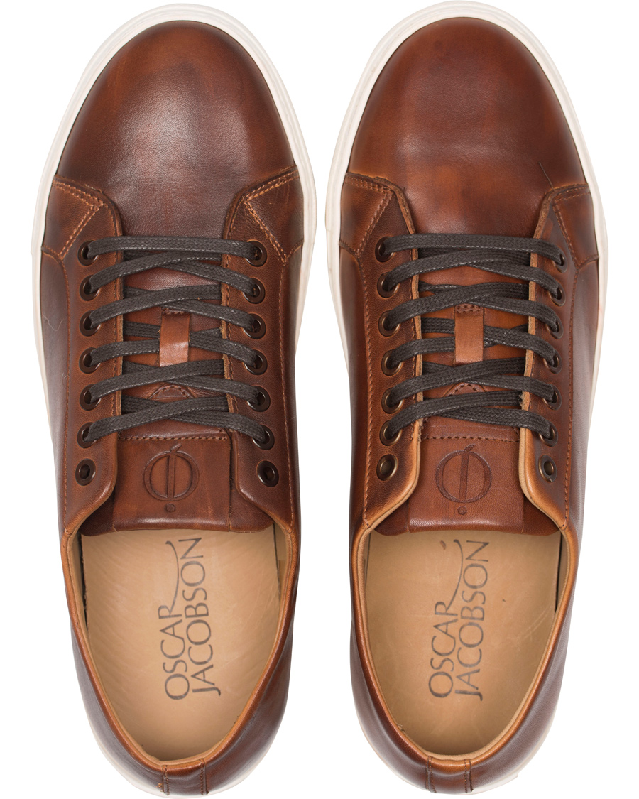 Homme | Oscar Jacobson Phoenix Leather Sneaker Dark Brown | Oscar Jacobson | Phoenix Leather Sneaker Dark Brown