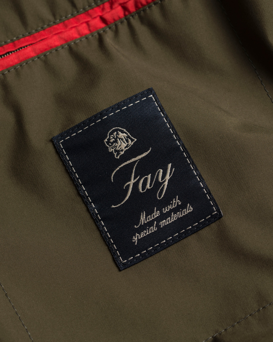 Heren | Jassen | Fay | Microfiber Coat Military Green