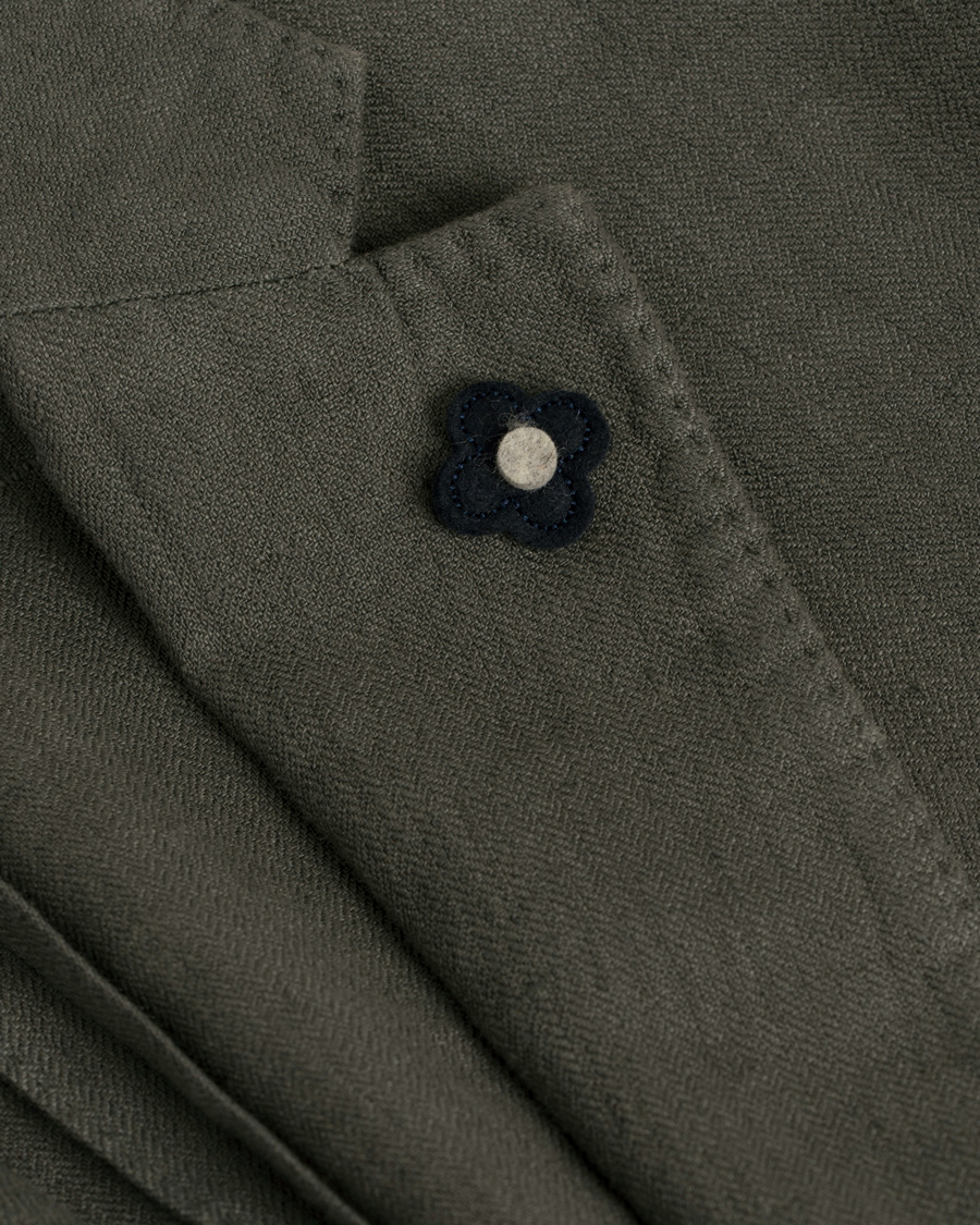 Homme | Costumes | Lardini | Hemp Garment Washed Suit Green