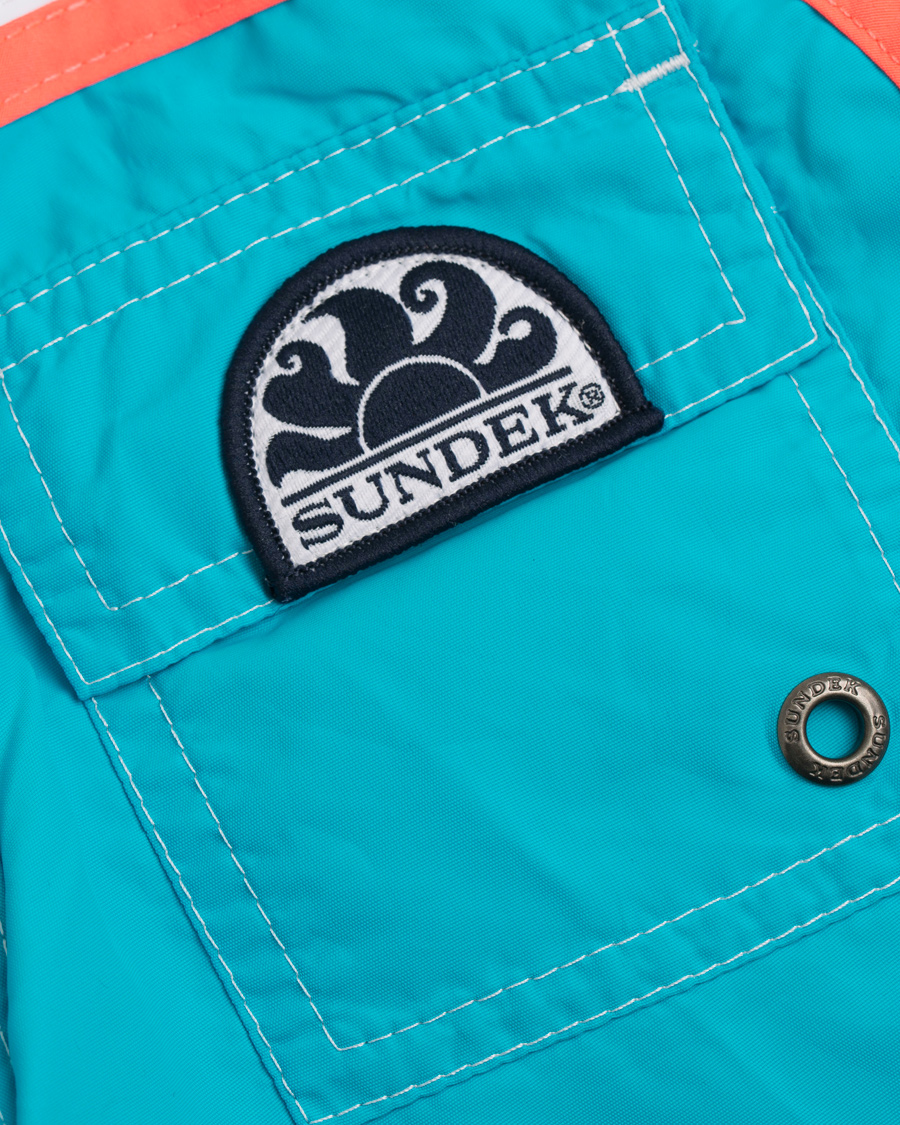 Heren | Zwembroek | Sundek | Kid Rainbow Elastic Waistband Swim Shorts Light Blue