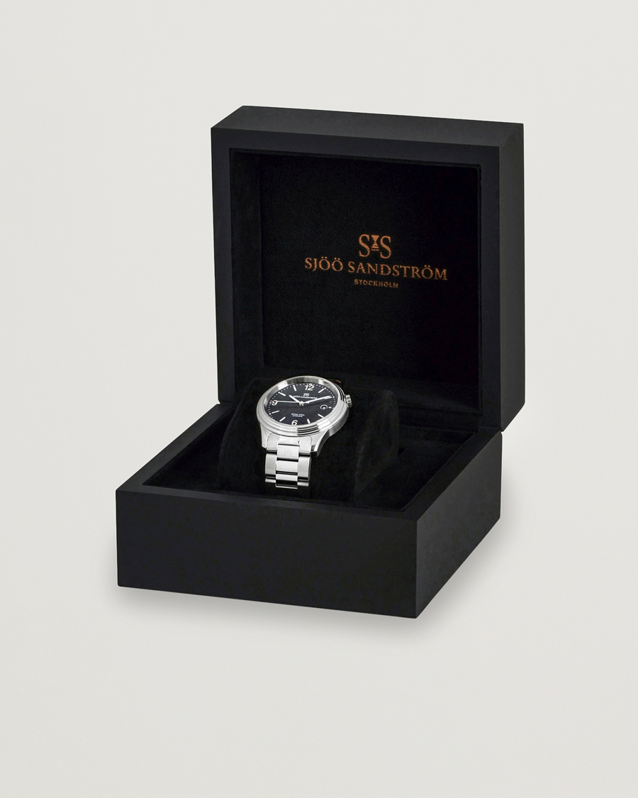 Heren | Sjöö Sandström Royal Steel Classic 41mm Black and Steel | Sjöö Sandström | Royal Steel Classic 41mm Black and Steel