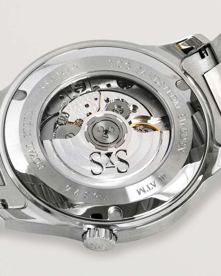 Heren | Sjöö Sandström Royal Steel Classic 41mm White and Steel | Sjöö Sandström | Royal Steel Classic 41mm White and Steel