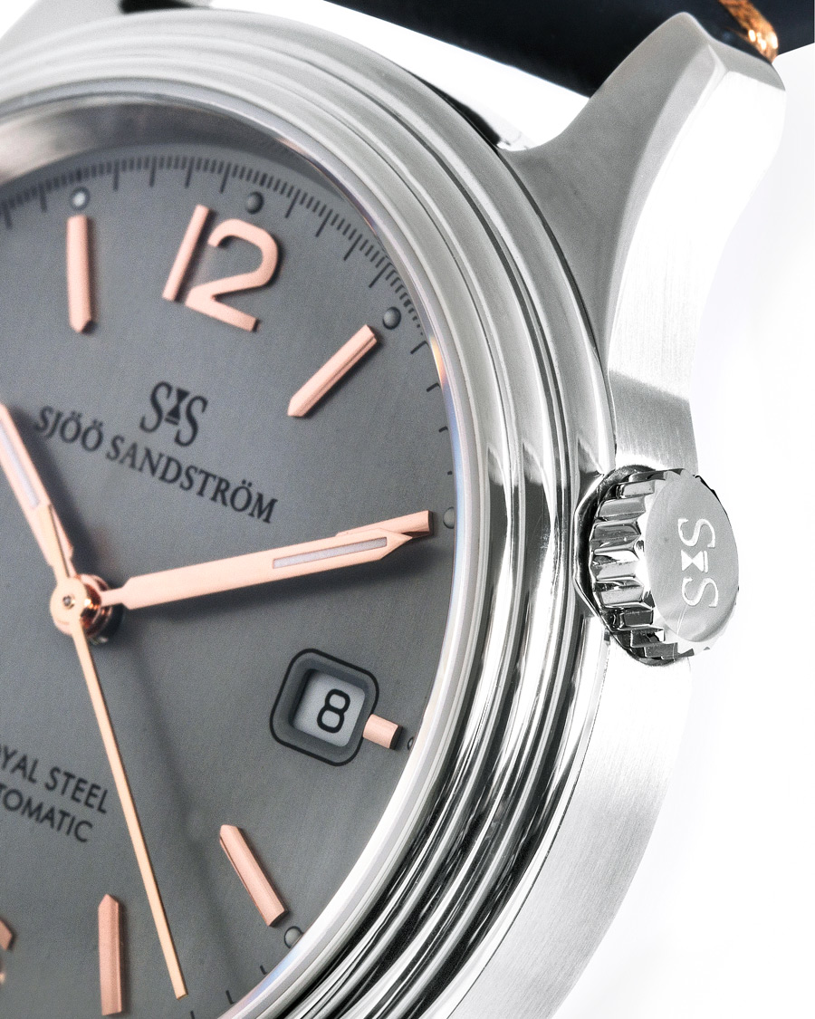 Homme | Sjöö Sandström Royal Steel Classic 41mm Grey and Blue Calf | Sjöö Sandström | Royal Steel Classic 41mm Grey and Blue Calf