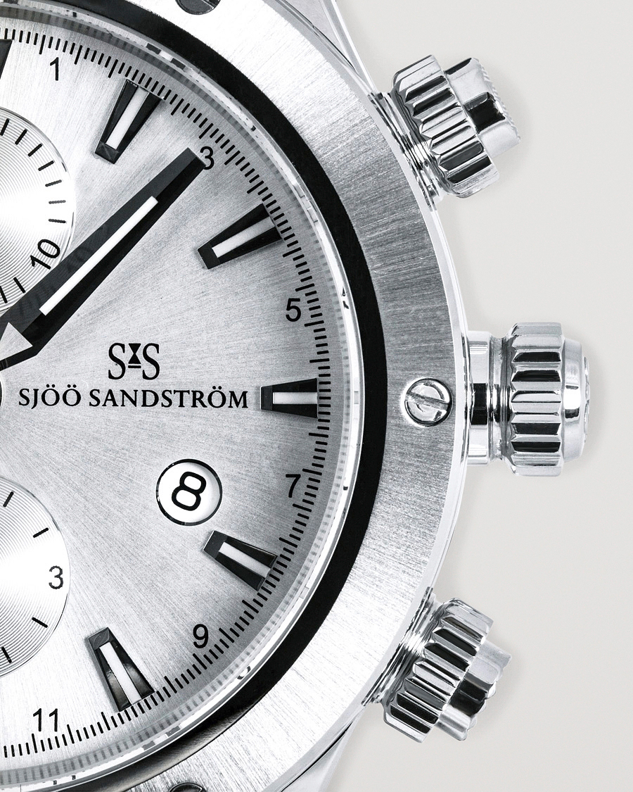 Heren | Sjöö Sandström UTC Extreme 44,2mm Silver and Black Rubber | Sjöö Sandström | UTC Extreme 44,2mm Silver and Black Rubber