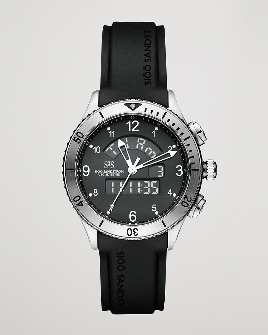 Homme | Sjöö Sandström UTC Skydiver 44,2mm Black and Black Rubber | Sjöö Sandström | UTC Skydiver 44,2mm Black and Black Rubber