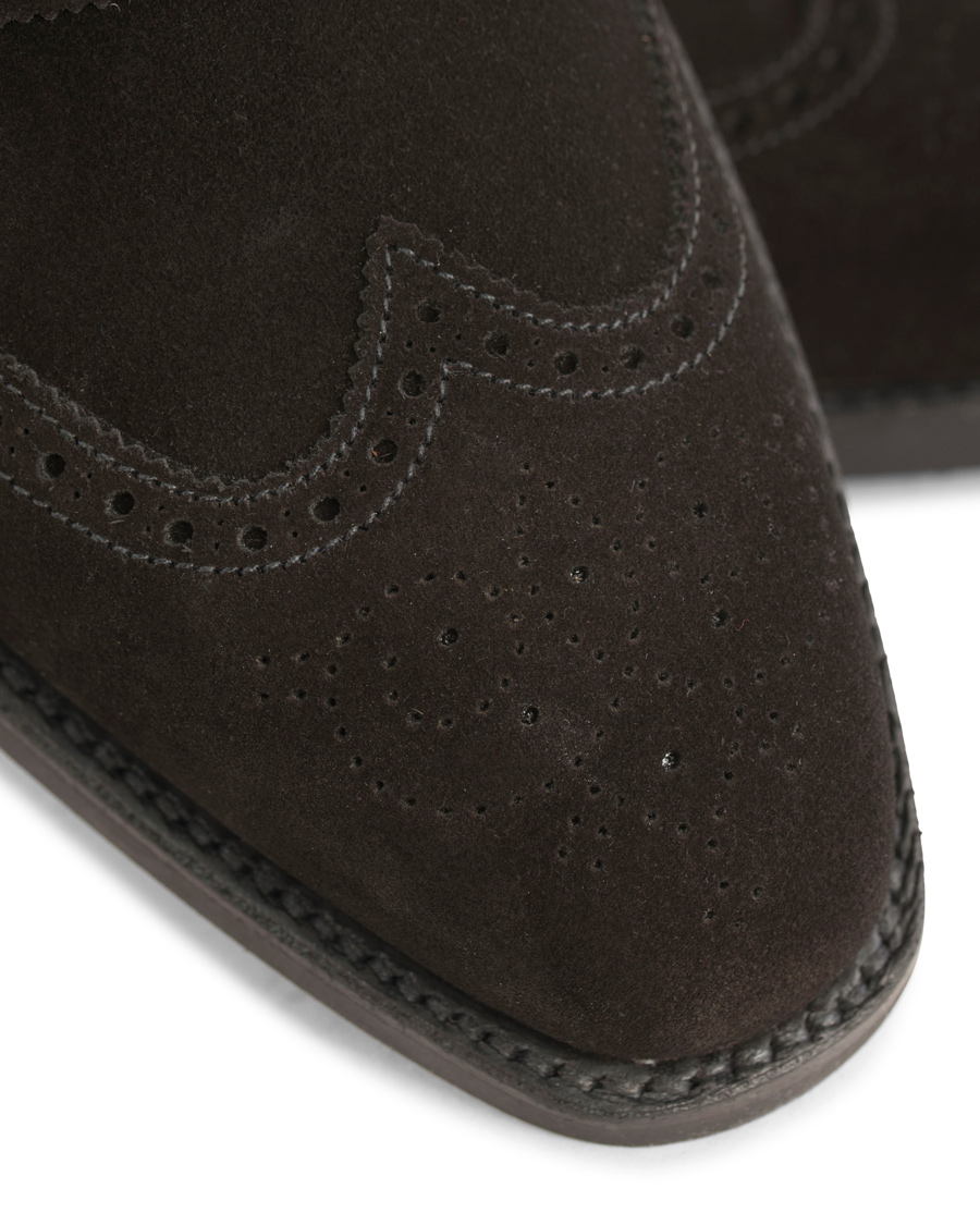 Homme | Crockett & Jones Gerrard Brogue City Sole Black Suede | Crockett & Jones | Gerrard Brogue City Sole Black Suede