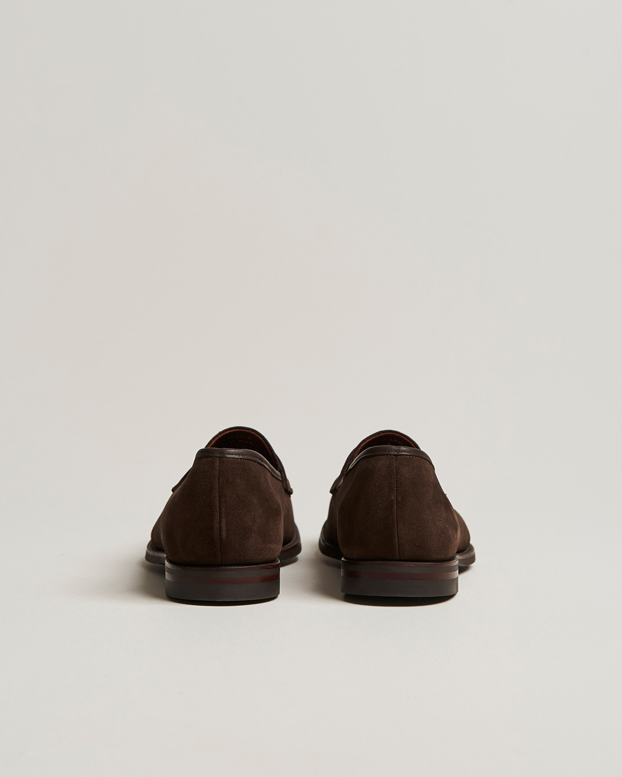Homme | Loafers | Crockett & Jones | Harvard City Sole Dark Brown Suede