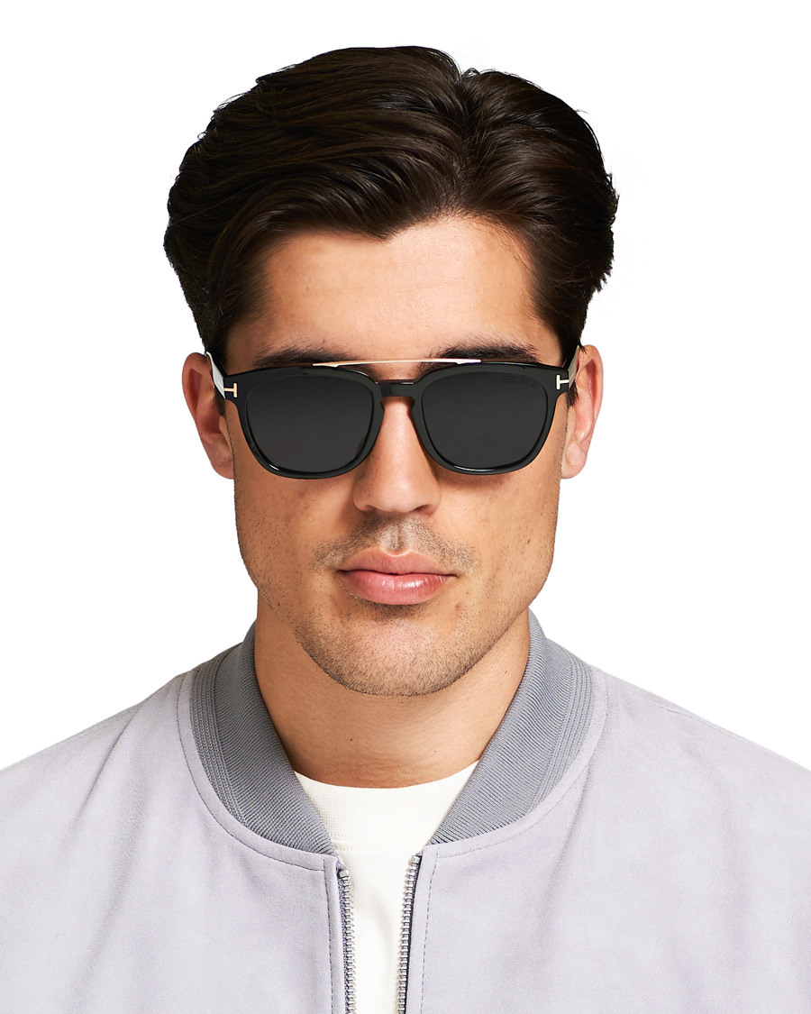 Homme | Tom Ford Holt FT0516 Sunglasses Shiny Black/Smoke | Tom Ford | Holt FT0516 Sunglasses Shiny Black/Smoke