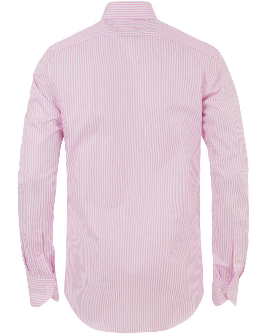 Heren | Overhemden | Stenströms | Slimline Stripe Shirt White/Pink