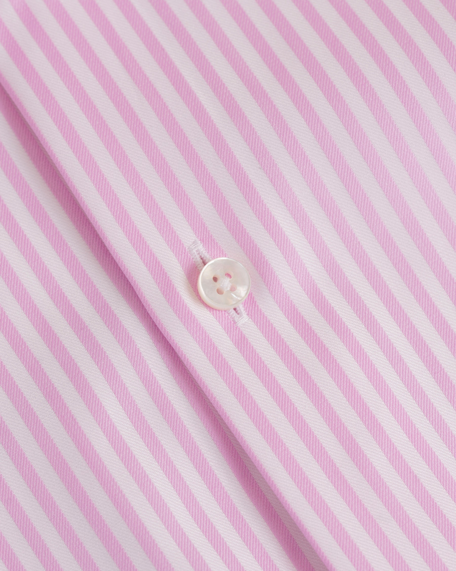 Heren | Overhemden | Stenströms | Slimline Stripe Shirt White/Pink