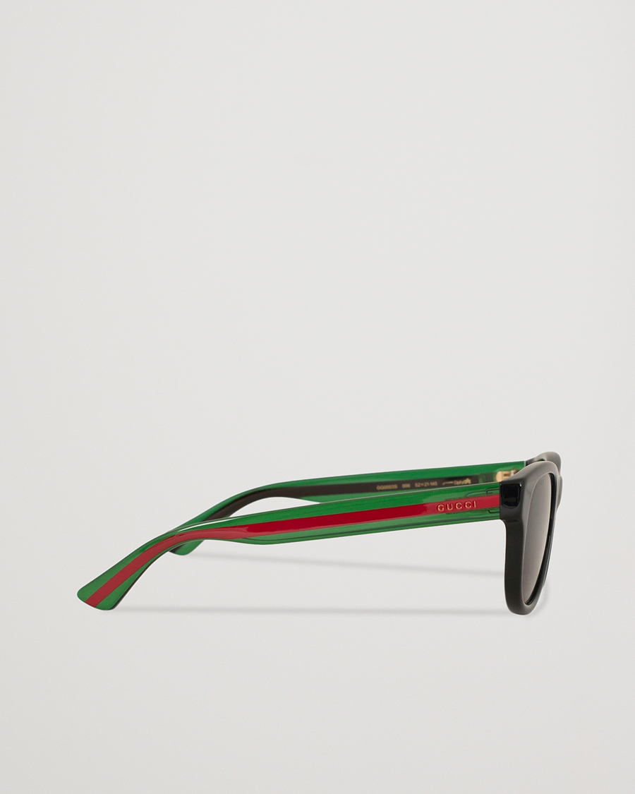 Homme | Gucci GG0003S Sunglasses Black/Green/Grey | Gucci | GG0003S Sunglasses Black/Green/Grey