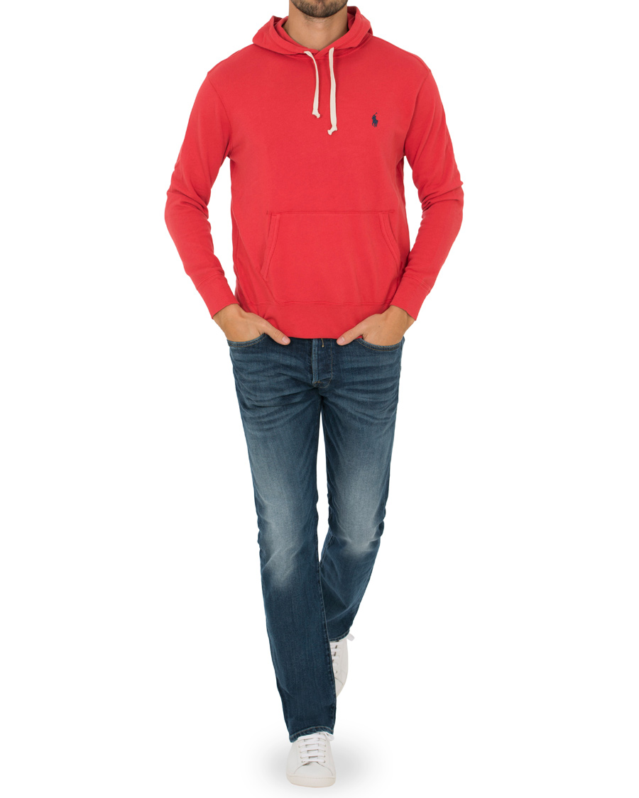 Homme | Pulls Et Tricots | Polo Ralph Lauren | Spa Terry Hoodie Evening Post Red