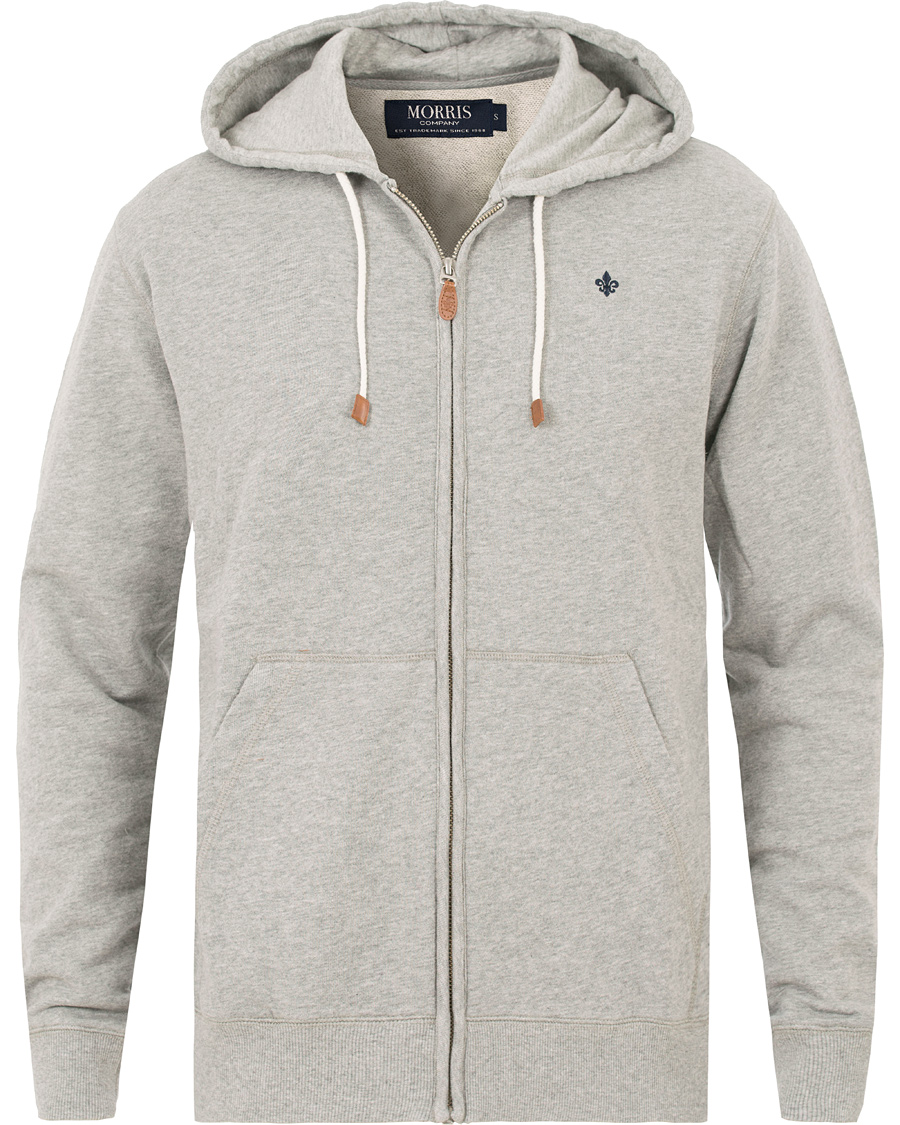 Homme | Pulls Et Tricots | Morris | Full Zip Hoodie Light Grey Melange
