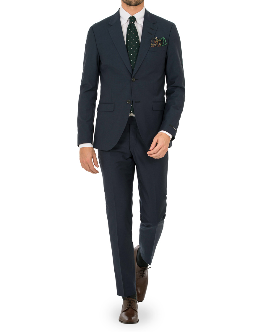 Homme | Blazers | Tiger of Sweden | Lamonte Wool/Cotton Suit Blazer Navy