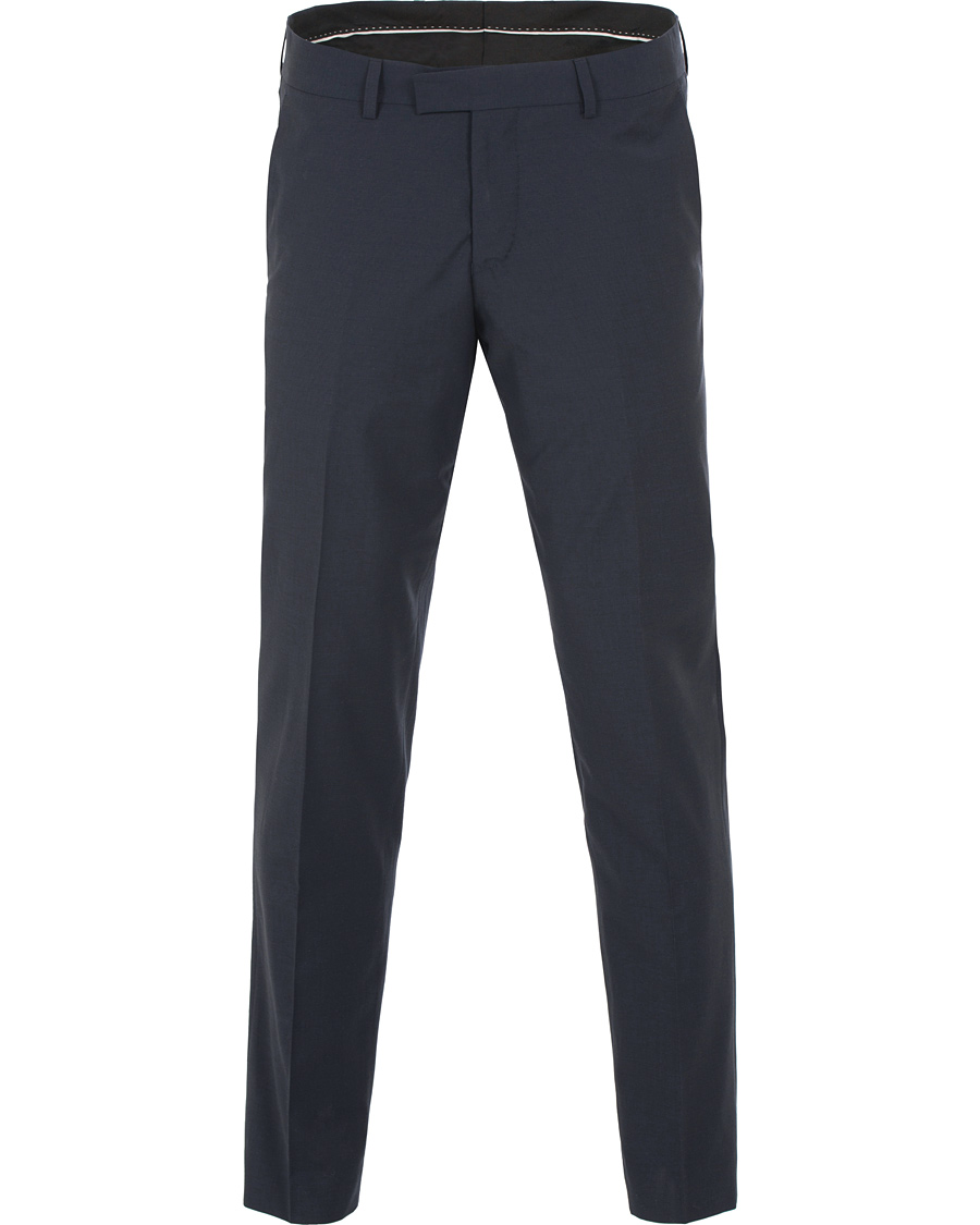 Homme | Pantalons | Tiger of Sweden | Gordon Wool/Cotton Suit Trousers Navy