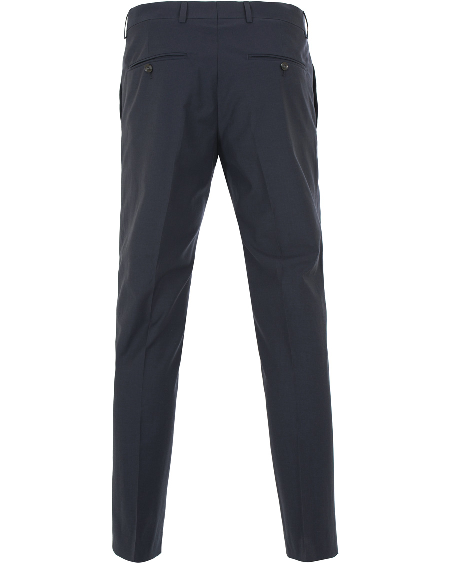 Homme | Pantalons | Tiger of Sweden | Gordon Wool/Cotton Suit Trousers Navy